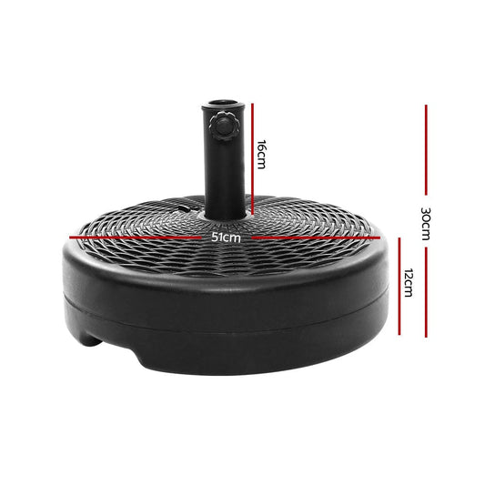 Instahut Home & Garden > Shading > Umbrellas & Sunshades Instahut 51cm Outdoor Umbrella Base Round Stand Pod