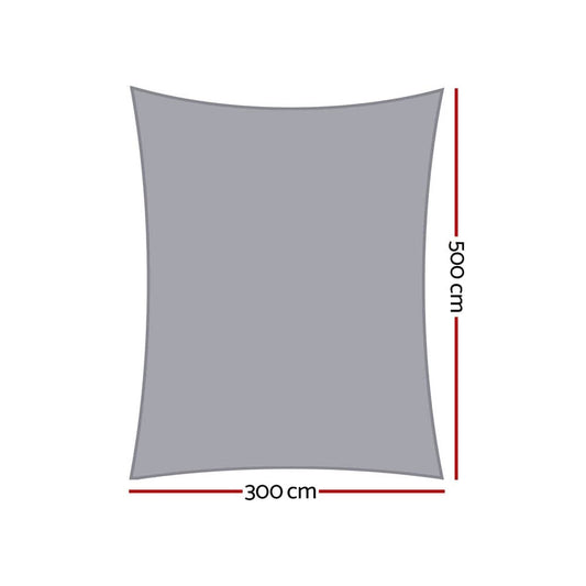 Instahut Home & Garden > Shading > Umbrellas & Sunshades Instahut Waterproof Shade Sail Shade cloth 220GSM Canopy 3x5m