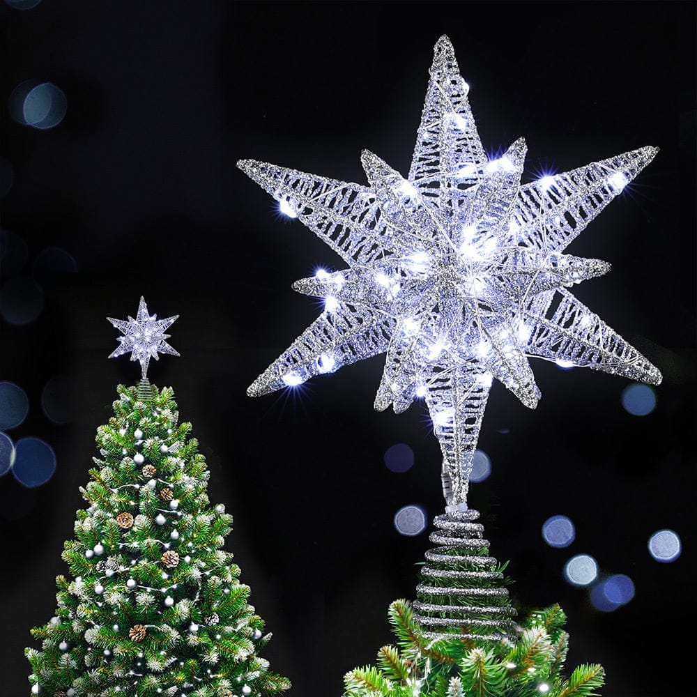 Jingle Jollys Occasions > Christmas > Christmas Decorations Jingle Jollys 3D Christmas Tree Topper Star LED Decorations Xmas Party Timer