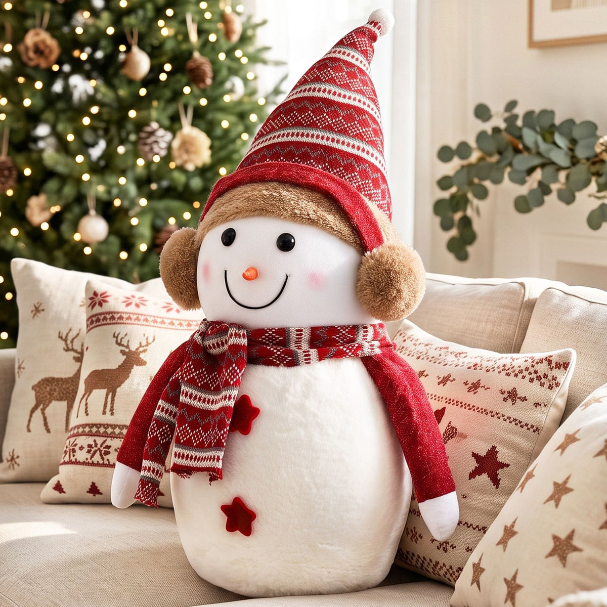 Jingle Jollys Occasions > Christmas > Christmas Decorations Jingle Jollys 60cm Christmas Snowman Decoration Handicraft Tabletop Ornaments Party Decorations