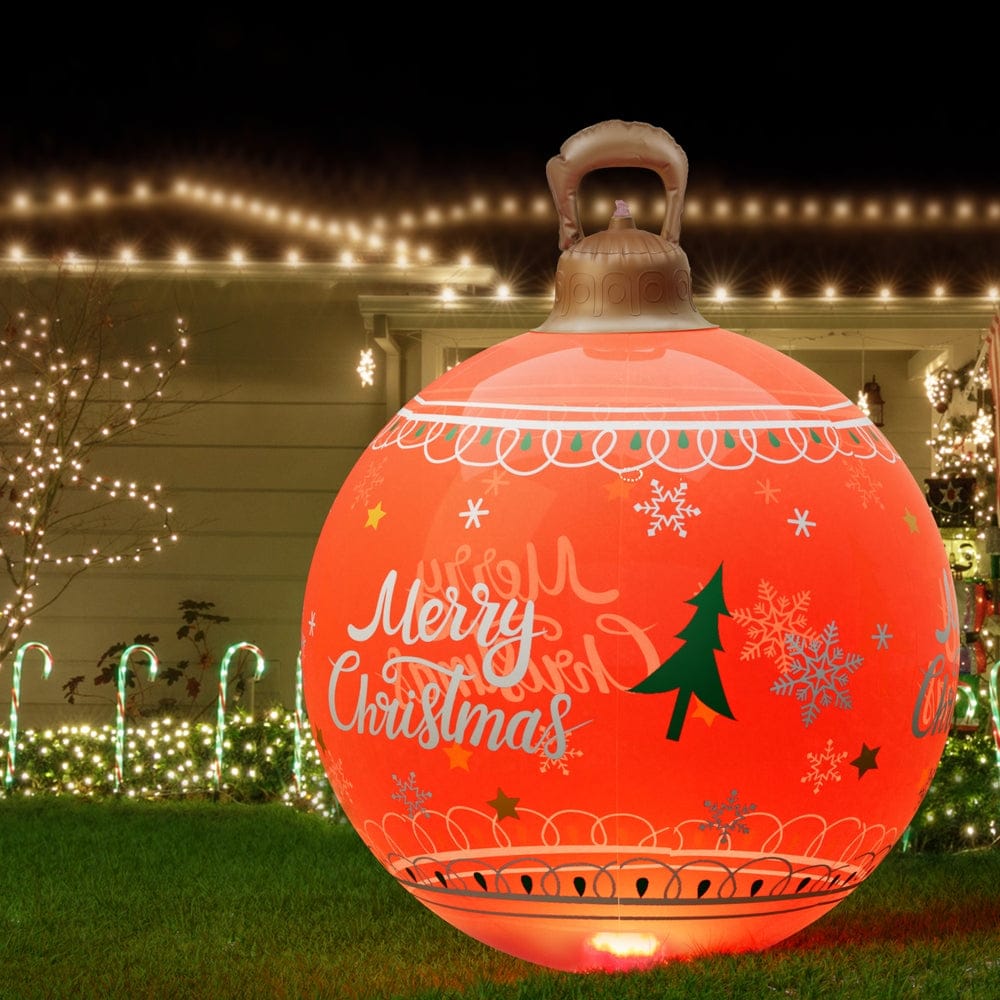 Jingle Jollys Occasions > Christmas > Christmas Decorations Jingle Jollys Christmas Inflatable Ball 60cm Led Illuminated Xmas Decoration Red