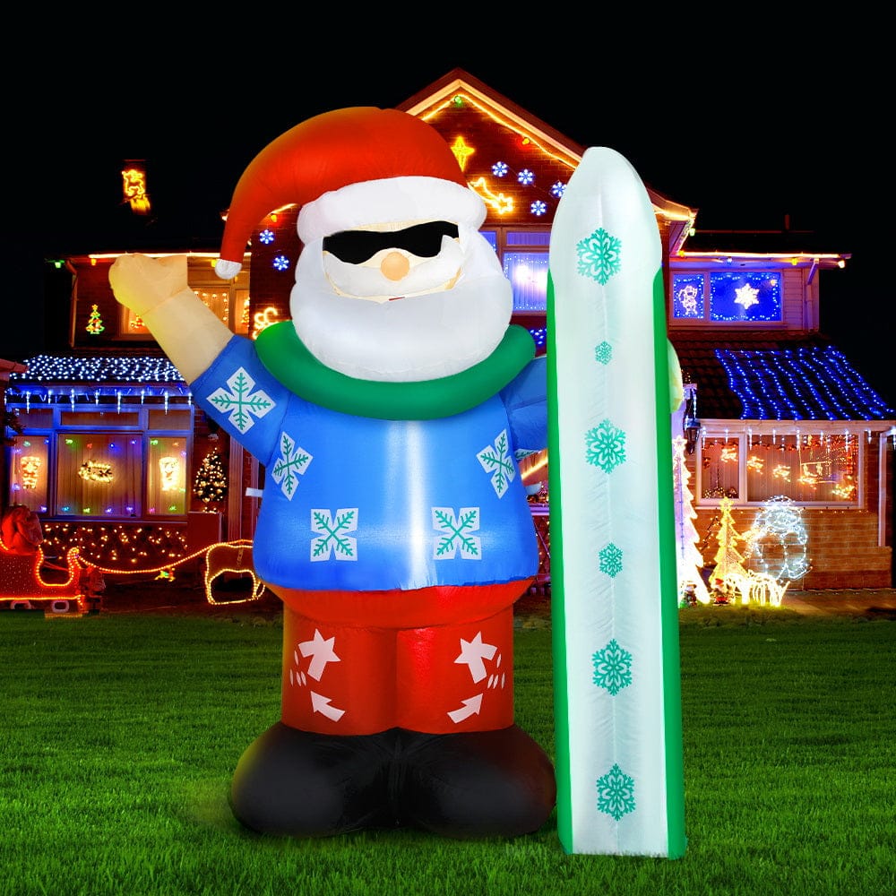 Jingle Jollys Occasions > Christmas > Christmas Decorations Jingle Jollys Christmas Inflatable Santa 1.6M Illuminated Decorations