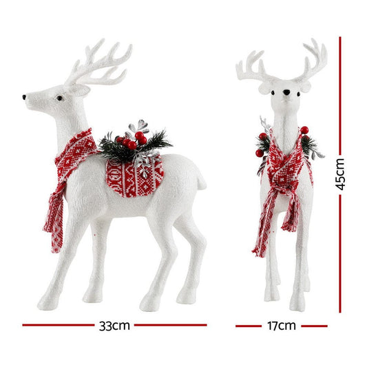 Jingle Jollys Occasions > Christmas > Christmas Decorations Jingle Jollys Christmas Reindeer 45cm Glitter Deer Ornaments Party Decorations