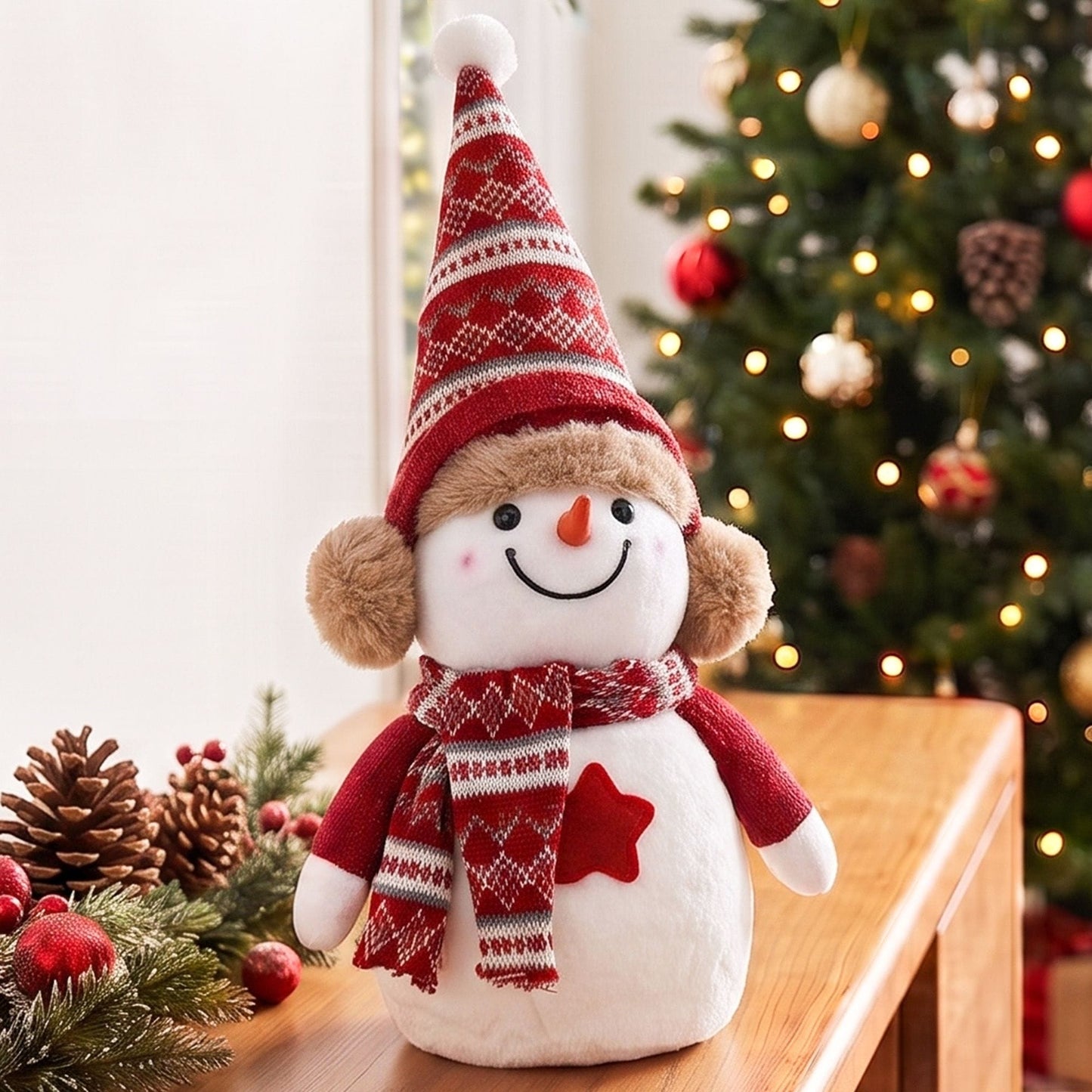 Jingle Jollys Occasions > Christmas > Christmas Decorations Jingle Jollys Christmas Snowman Handicraft Ornaments Party Decorations 35cm