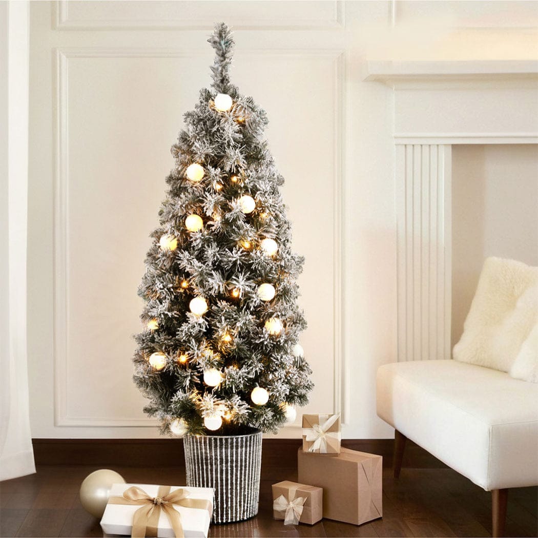 Jingle Jollys Occasions > Christmas > Christmas Trees Jingle Jollys Christmas Tree 1.2M Potted Snowy Xmas Tree