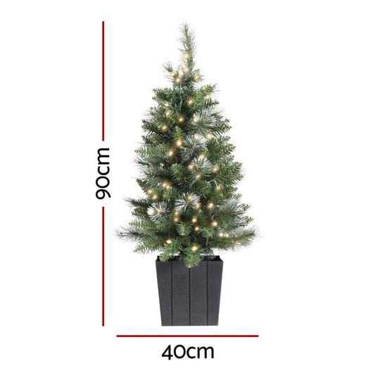 Jingle Jollys Occasions > Christmas > Christmas Trees Jingle Jollys Christmas Tree 90cm Potted Xmas Tree Party Decorations