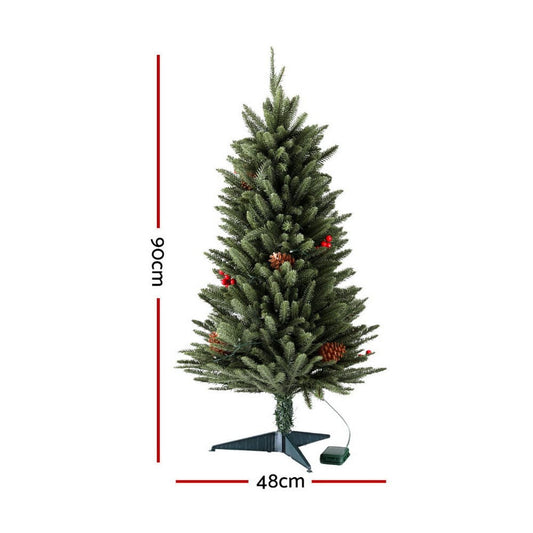 Jingle Jollys Occasions > Christmas > Christmas Trees Jingle Jollys Mini Christmas Tree 90cm LED Xmas Tree Party Decorations