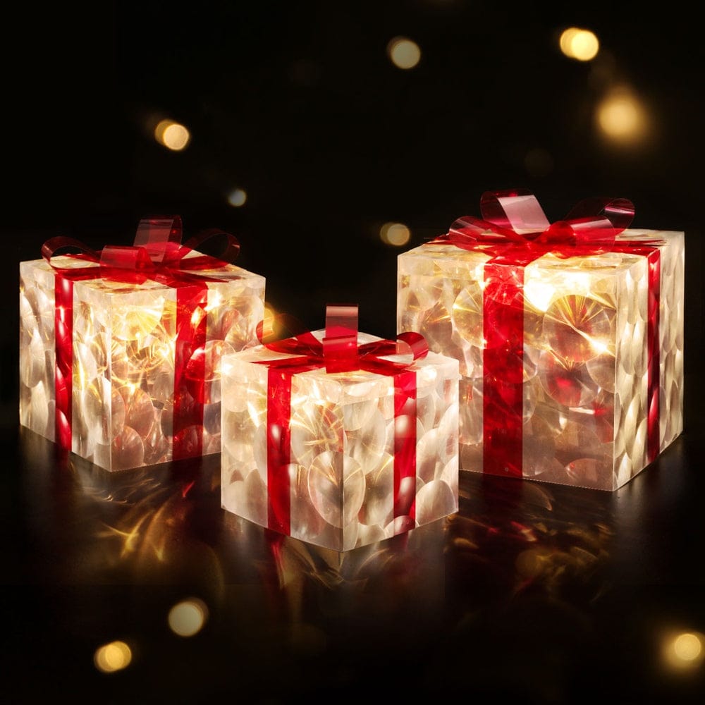 Jingle Jollys Occasions > Christmas > Christmas Wreaths & Garlands 3 PCS Christmas Lights 70 LED Fairy Light Gift Box Jingle Jollys
