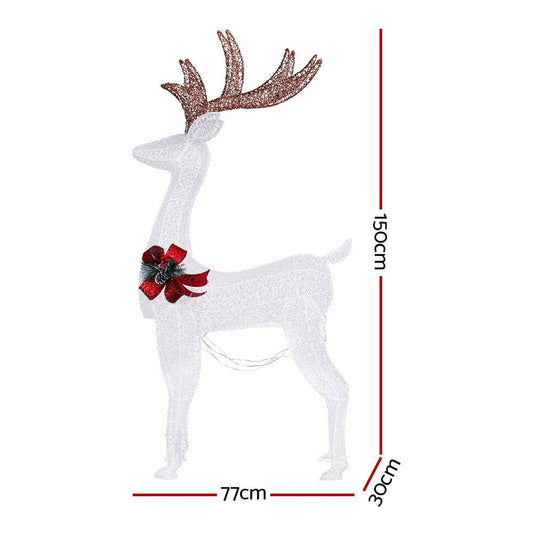 Jingle Jollys Occasions > Christmas > Outdoor Decorations & Lights 1.5M Christmas Lights Reindeer 100 LED Decorations Jingle Jollys
