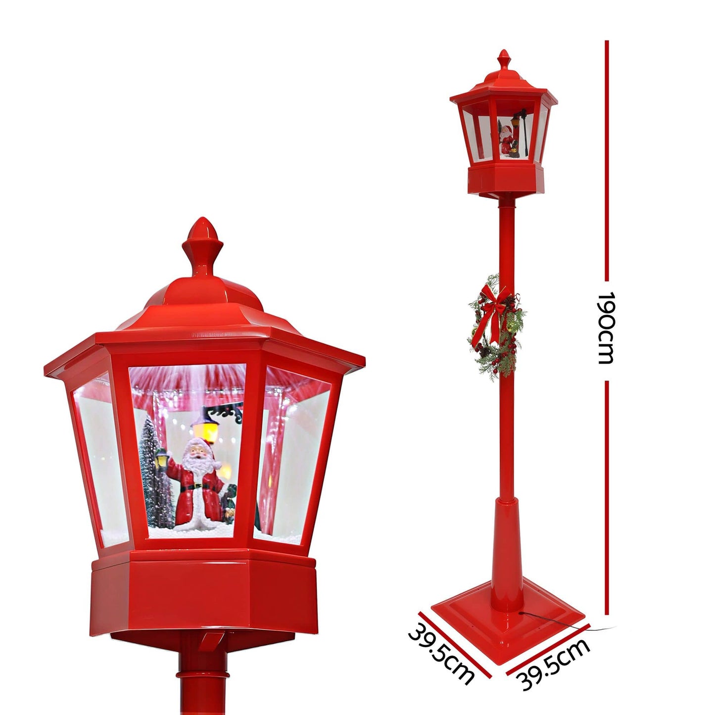 Jingle Jollys Occasions > Christmas > Outdoor Decorations & Lights 1.8M Christmas Lights Post Lamp LED Outdoor Decorations Jingle Jollys