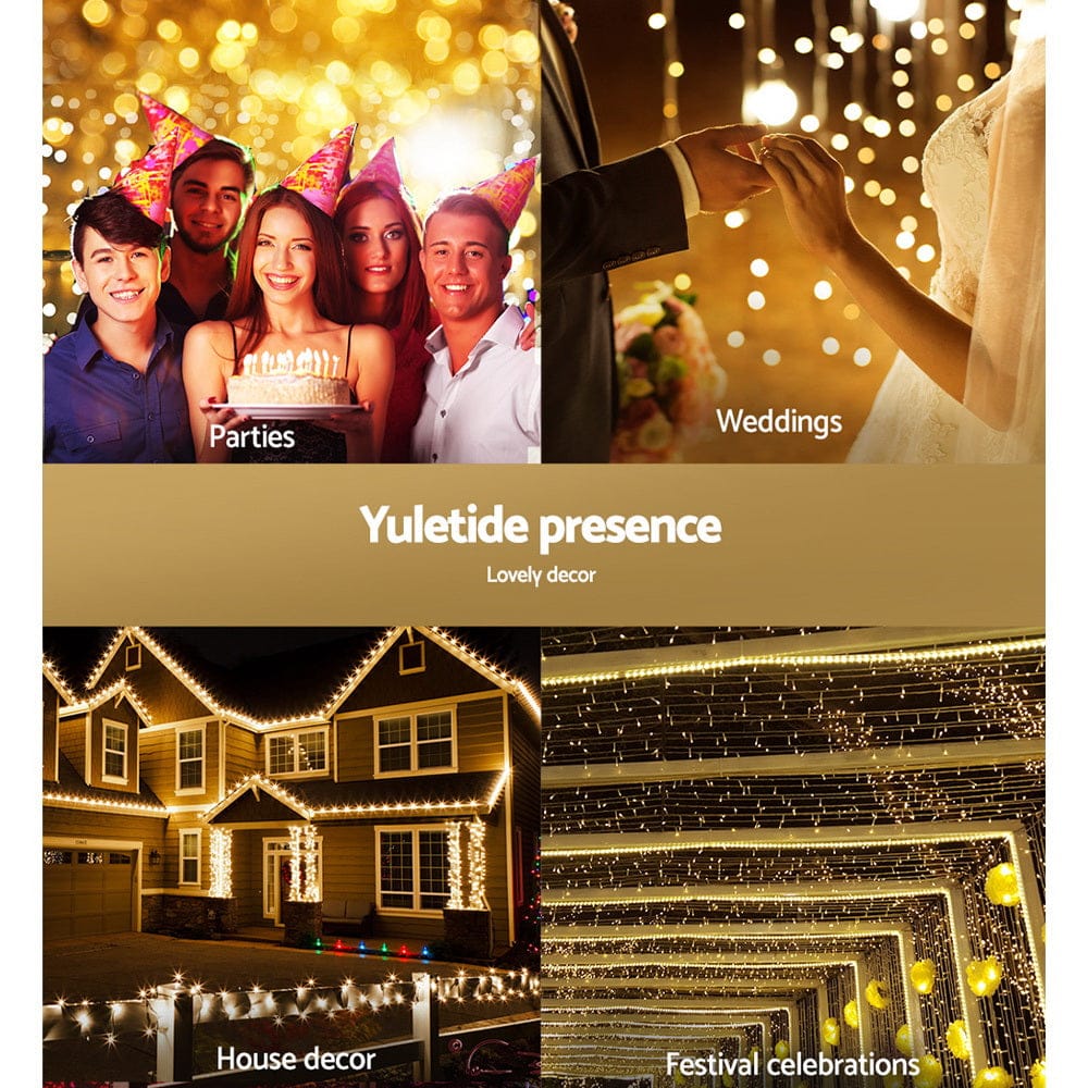 Jingle Jollys Occasions > Christmas > Outdoor Decorations & Lights 100M Christmas Lights String Fairy Light 500 LED Warm White Jingle Jollys