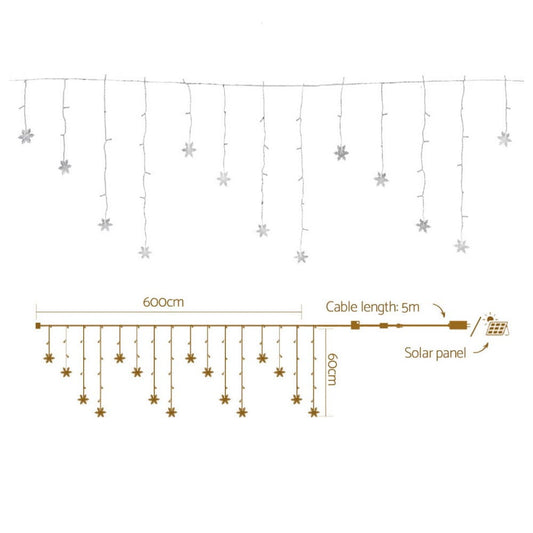 Jingle Jollys Occasions > Christmas > Outdoor Decorations & Lights 160 LED 6M Christmas Lights Icicle Light Solar Cold Jingle Jollys