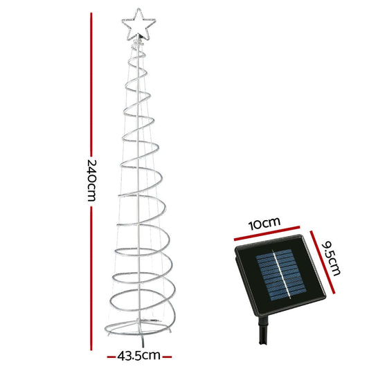 Jingle Jollys Occasions > Christmas > Outdoor Decorations & Lights 2.4M Christmas Tree LED Solar Motif Lights Jingle Jollys