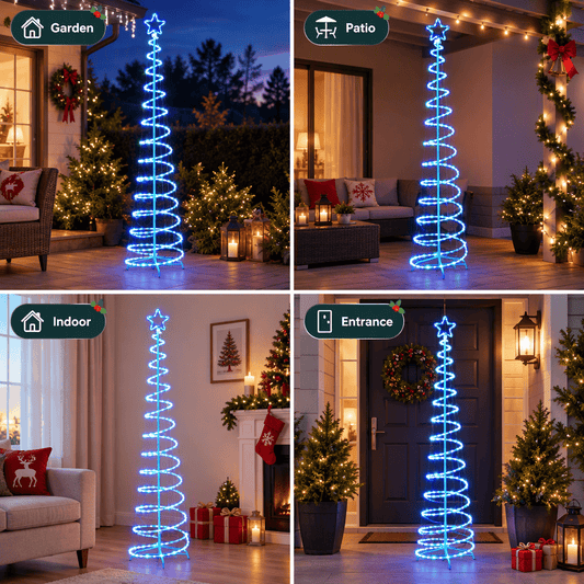 Jingle Jollys Occasions > Christmas > Outdoor Decorations & Lights 2.4M Christmas Tree LED Solar Motif Lights Jingle Jollys