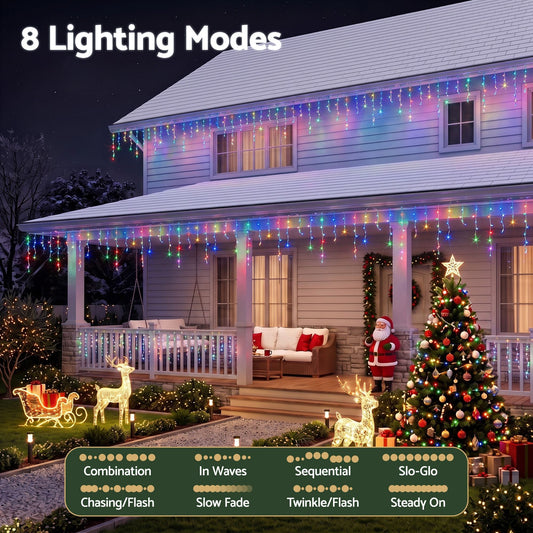 Jingle Jollys Occasions > Christmas > Outdoor Decorations & Lights 20M Christmas Lights Icicle Light 800 LED Multi-coloured Jingle Jollys