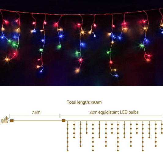 Jingle Jollys Occasions > Christmas > Outdoor Decorations & Lights 32M Christmas Lights Icicle Light 960 LED Multi-coloured Jingle Jollys