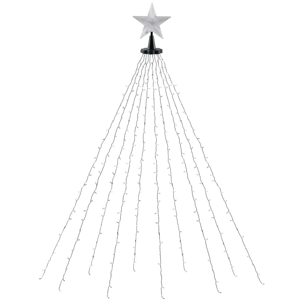 Jingle Jollys Occasions > Christmas > Outdoor Decorations & Lights Jingle Jollys 2.5M Christmas Lights Waterfall String Light 300 LED Star Topper