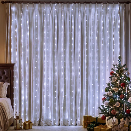 Jingle Jollys Occasions > Christmas > Outdoor Decorations & Lights Jingle Jollys 3X3M Christmas Lights Curtain String Light 300 LED Cool White