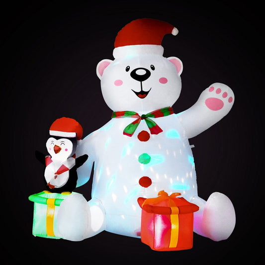 Jingle Jollys Occasions > Christmas > Outdoor Decorations & Lights Jingle Jollys Christmas Inflatable Bear 1.8M Height LED Outdoor Decorations Illuminated