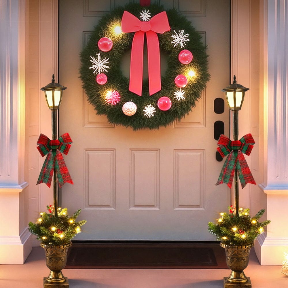 Jingle Jollys Occasions > Christmas > Outdoor Decorations & Lights Jingle Jollys Christmas Lights 125cm Lamp Post 50 LED Fairy Light Decorations