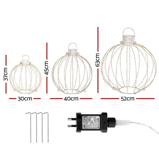 Jingle Jollys Occasions > Christmas > Outdoor Decorations & Lights Jingle Jollys Christmas Lights 320 LED Fairy Light 3pcs Ball Decorations Set