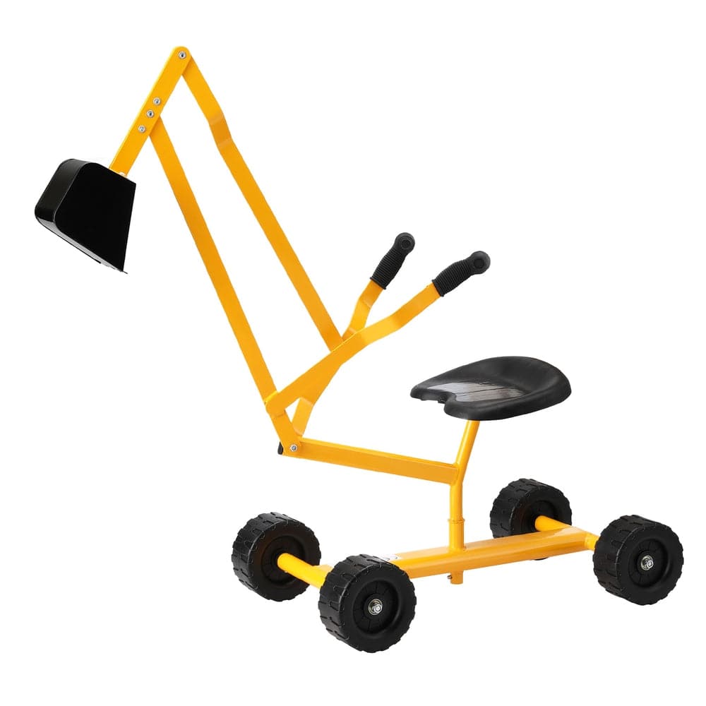 Keezi Baby & Kids > Baby & Kid's Toys > Pretend Play Keezi Kids Ride On Car Digger Bulldozer Sandpit Play Toys Rotate Seat Yellow