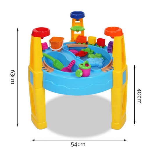 Keezi Baby & Kids > Baby & Kid's Toys > Pretend Play Keezi Kids Sandpit Pretend Play Set Water Sand Table Children Outdoor Toy Umbrella