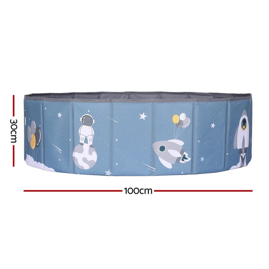 Keezi Baby & Kids > Kid's Furniture > Toy Boxes Keezi Kids Ball Pool Pit Toddler Play Foldable Child Playhouse Storage Bag Blue