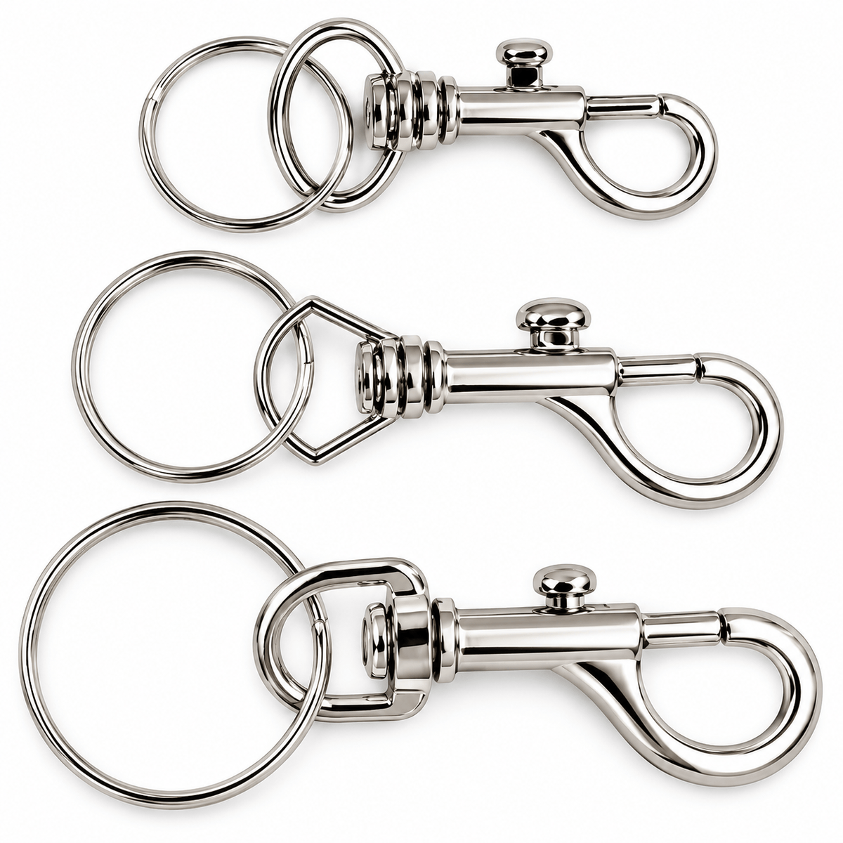 Kentucky Williams Hooks 3X Swivel Eye Snap Metal Marine Hook Chain Clip Hiking Travel Bag Key Ring