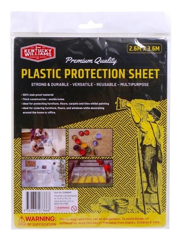 kentucky Williams Paint Drop Cloth Clear Plastic Protection Sheets Disposable Drop Painting Paint Cloth Cover