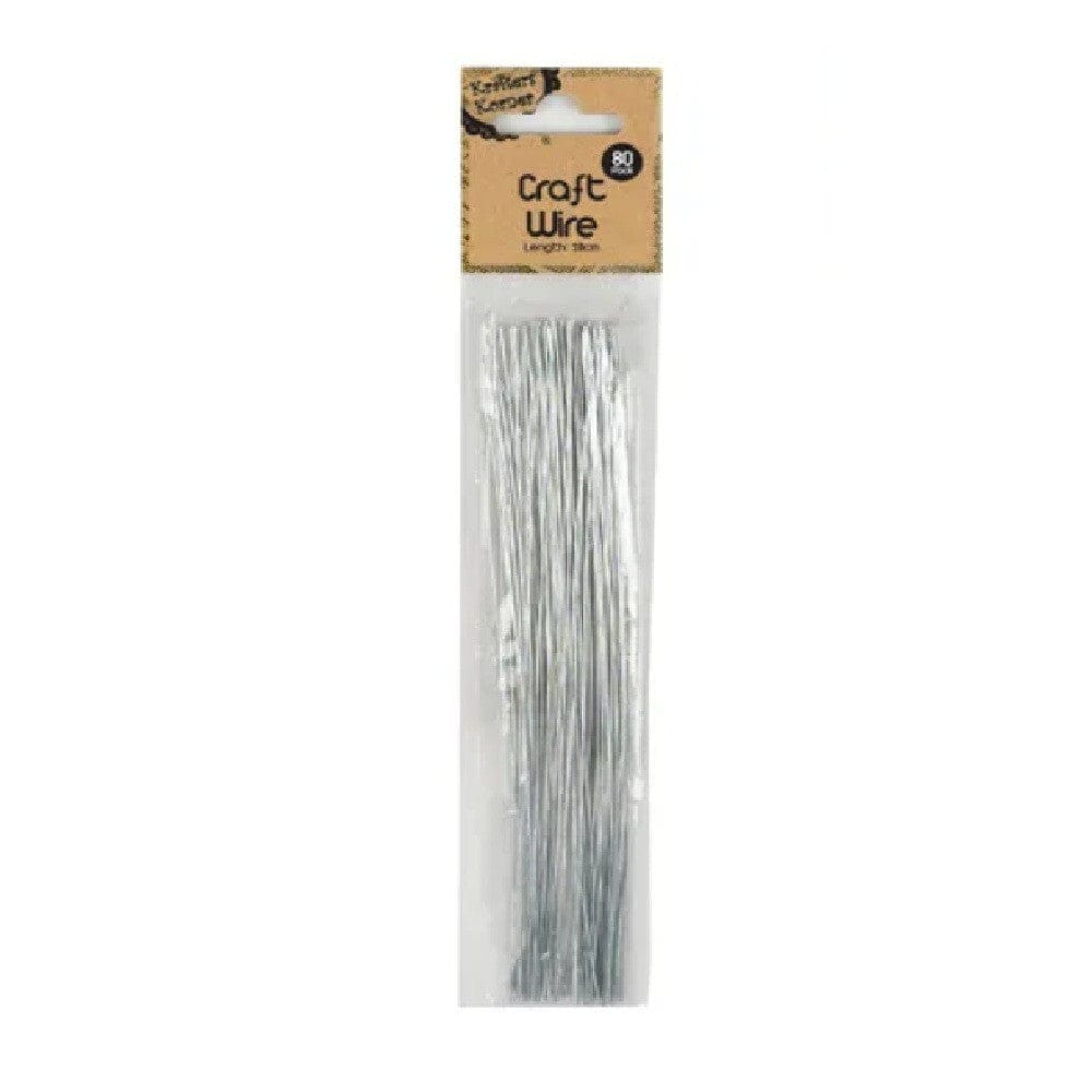 Krafters Korner 80pack Florist Craft Iron Wire 18cm DIY Crafting Bouquet Support Stem