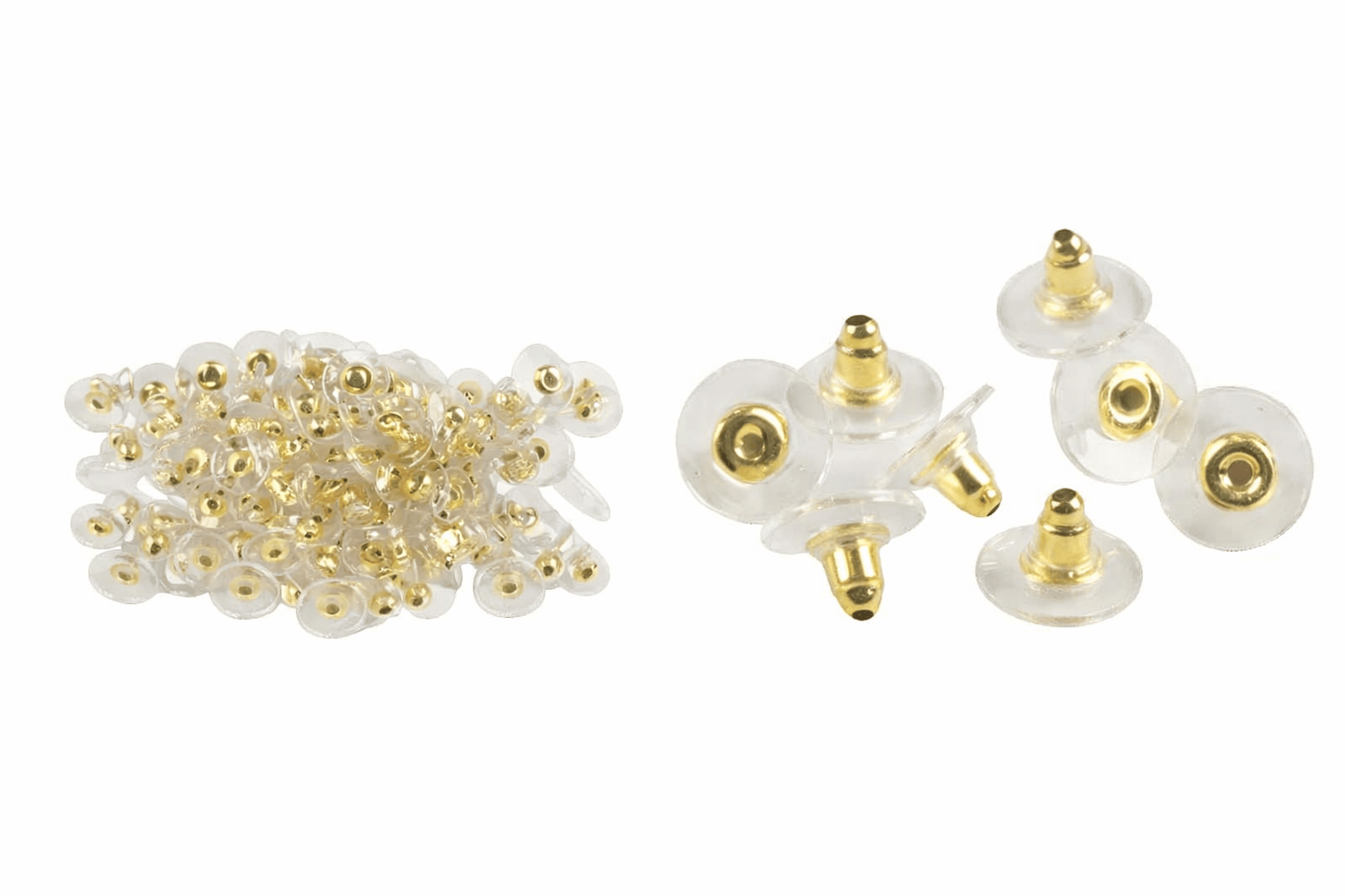 Krafters Korner Earring 50Pcs 10.5cm Earring Backs Replacement Stopper Soft For Studs Jewellery Secure