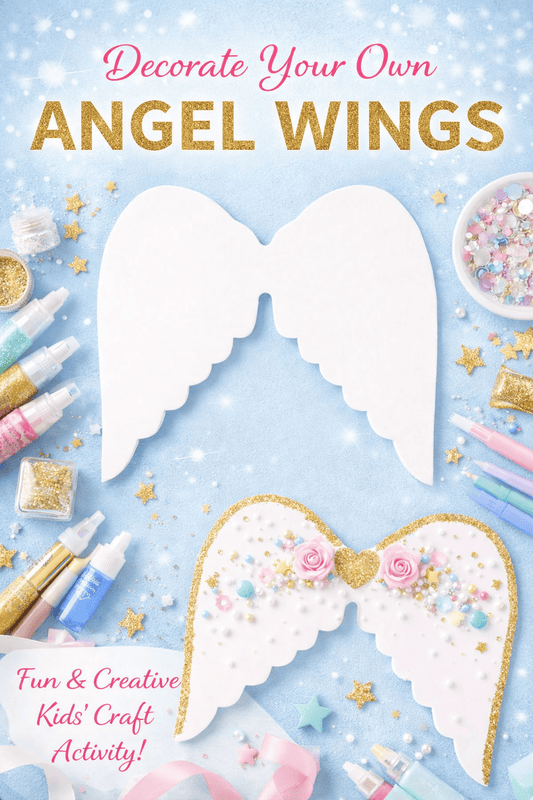 Krafters Korner Home & Garden > Hobbies > Arts & Crafts 10Pk 7.5x8.5cm White Angel Wings DIY Craft Decoration Embellishment Ornament