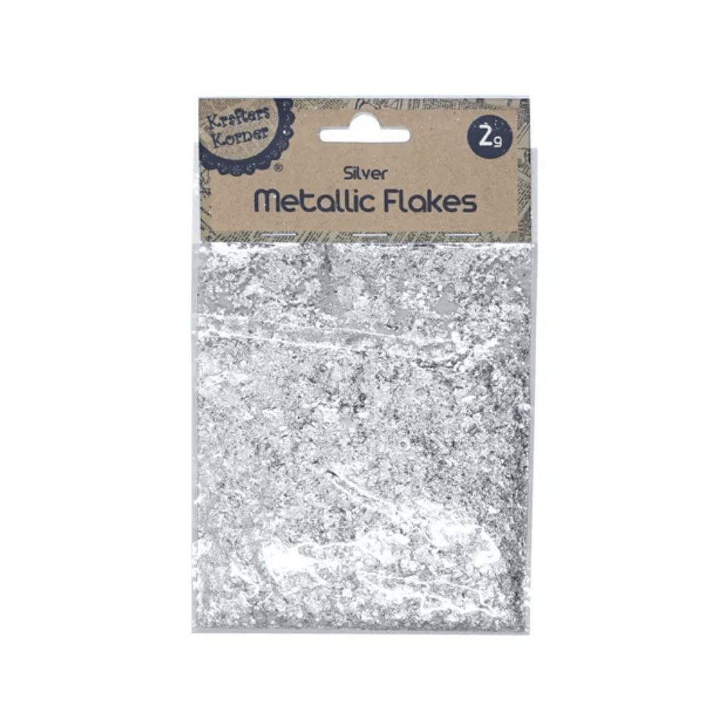 Krafters Korner Home & Garden > Hobbies > Arts & Crafts 2g Metalic Flake Silver Craft Confetti Hobby Foil Art Glitter DIY Flakes