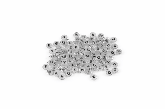 Krafters Korner Home & Garden > Hobbies > Arts & Crafts White 10g 4x7mm Glow in the Dark Alphabet Letter Beads DIY Jewellery Bracelet Crafts