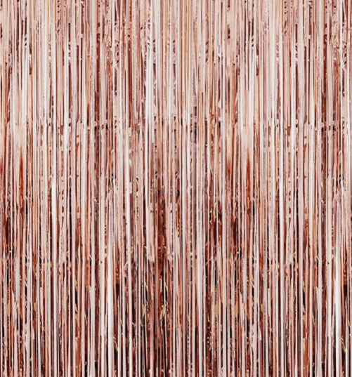 Made 2 Party Rose Gold Foil Metallic Fringe Tinsel Curtain Silver Backdrop Door Party Decorations Decor