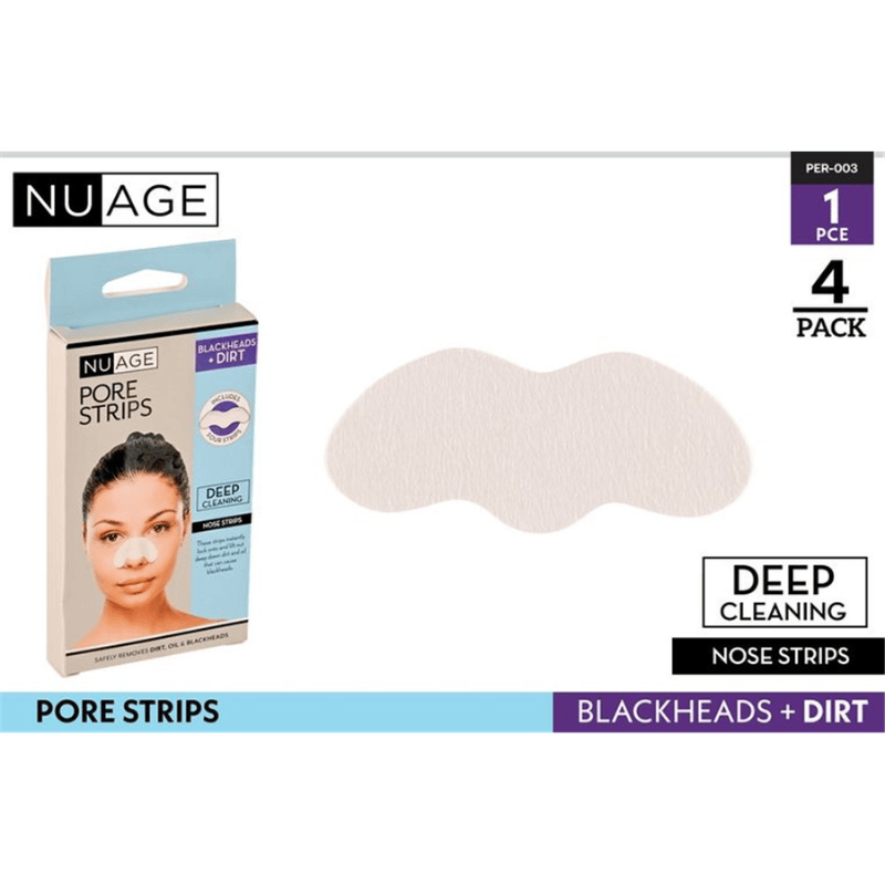 NUAGE 4x Nose Pore Strips Blackheads Dirt Whitehead Deep Cleaning Oil Face Nose
