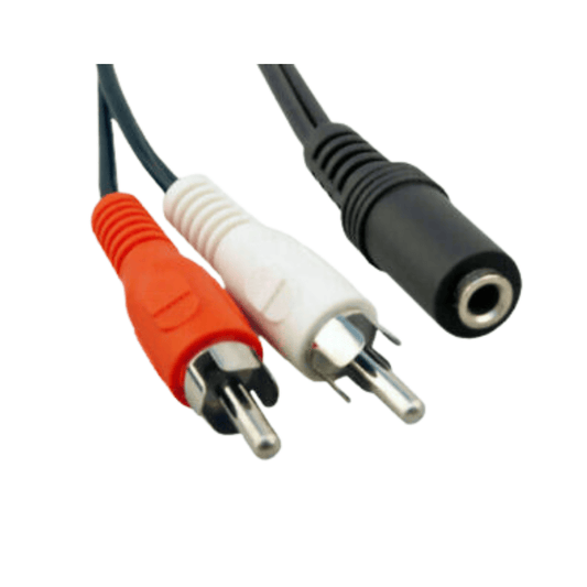 RCA 3.5mm Female To 2 RCA Male Aux Auxiliary Sound Stereo Audio Adapter Cable