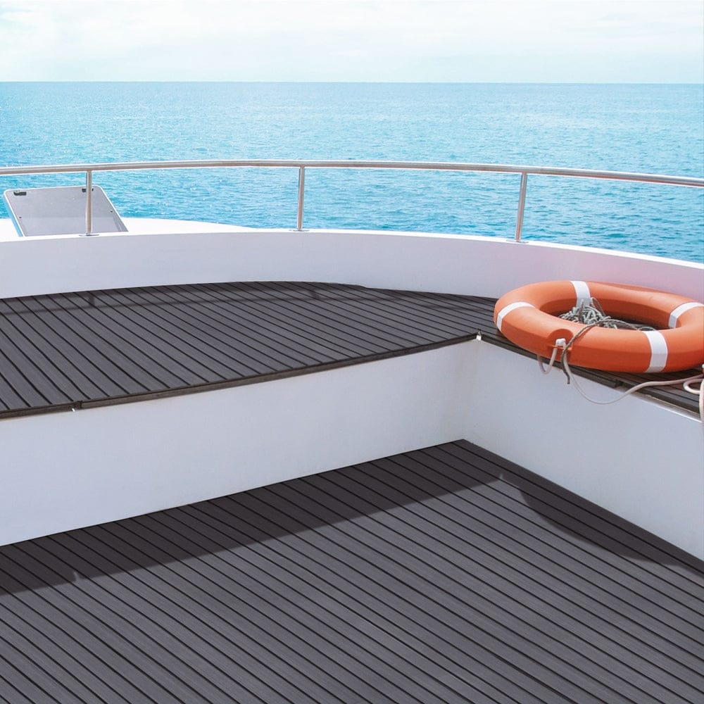 Seamanship Outdoor Recreation > Boating > Boating Accessories Seamanship EVA Foam Boat Flooring Mat Decking Sheet 240x90x0.6cm Dark Grey Decor