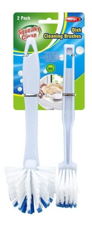 Squeaky Clean Hair Brush Blue 2 X Dish Scrubbing Brush Long Handle Kitchen Pot Scrubber Washing Cleaning Tool
