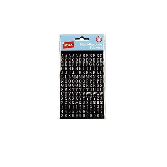 Stick Stickers Alphabet Black Alphabet Number Stickers Uppercase Symbols Letters Craft School Peel