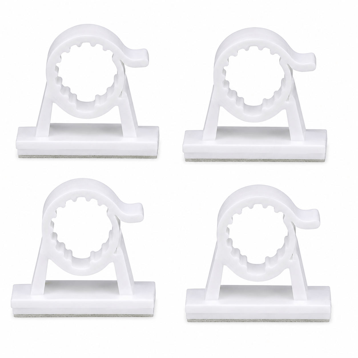 StickFX 4x Cable Clips Removable Clamp Adhesive Cord Management Wire Holder Organizer