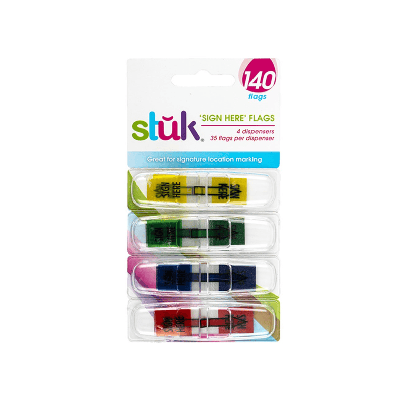 Stuk 140x Flags Sign Here Office School Business Family Mark sticker with Dispensers