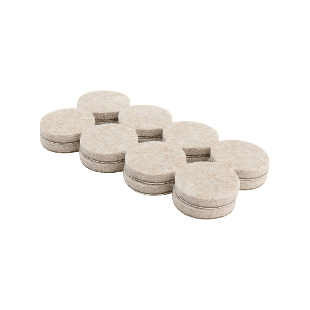 Unbranded 20x Floor Protector with Self Adhesive Round Felt Pads Stoppers Chairs 25mm