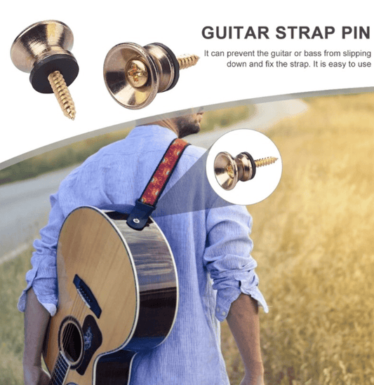 Unbranded 2X Electric Guitar Strap Button Pins Pegs For Acoustic Bass Ukulele Lock Pins