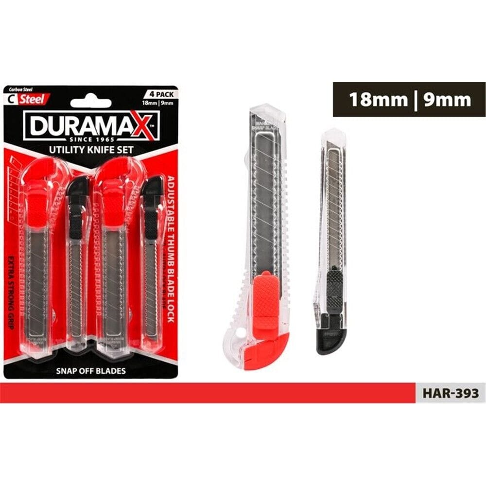 Unbranded 4 Pack Utility Safety Knife Retractable Box Cutter Blade Craft Snap Off Razor