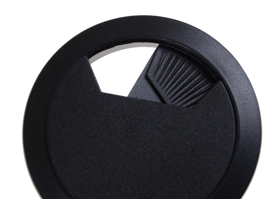 Unbranded Desk Grommets Drill Hole 50mm Dia Cord Cable Cover Table Protection Wire Black