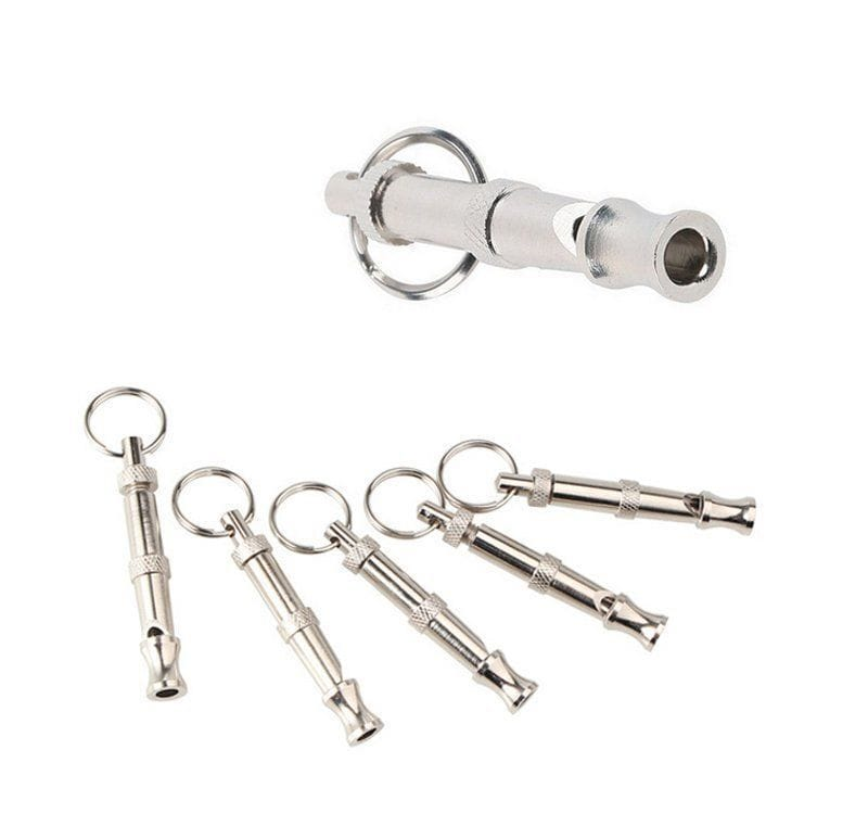 Unbranded Dog Puppy Pet Training Whistle Ultrasonic Keyring Metal Adjustable Sound