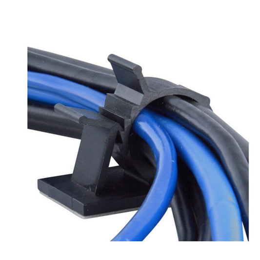 Unbranded/Generic 10x Cable Clips Adhesive Cord Black Management Wire Holder Organizer Clamp