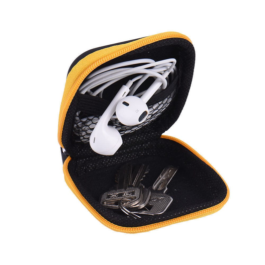 Unbranded/Generic Pouch Hard Case Pouch Storage Bag For Earphone Headphone Earbuds Cable Portable